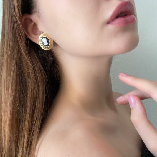 Vintage cameo earrings