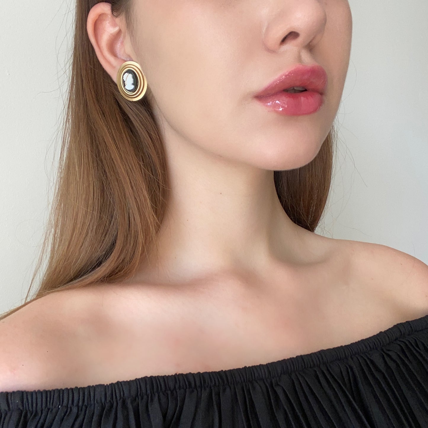 Vintage cameo earrings